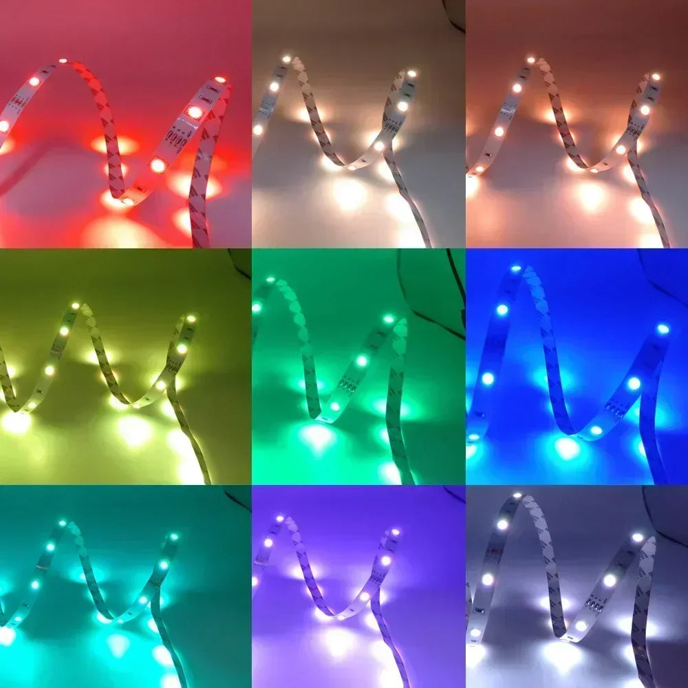 USB LED Strip Lights APP Control Color Changing 5050 RGB Led Light Flexible Lamp Tape for Room Decoration TV Backlight Diode