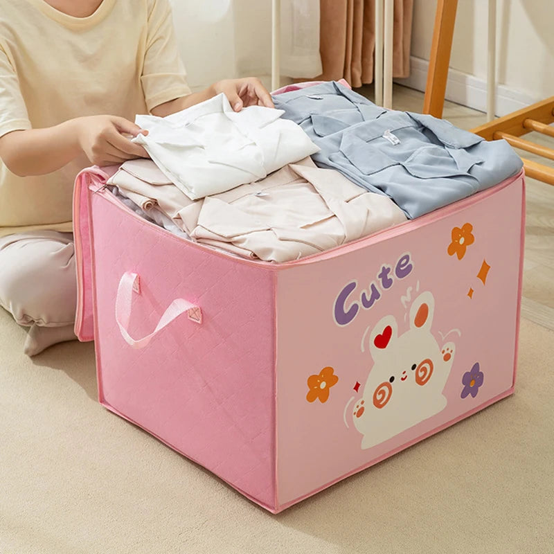 Cube Folding Toys Storage Box Kids Toys Organizer Box Felt Cloth Fabric Storage Basket For Cartoon Animal Nursery Toy Bins Home