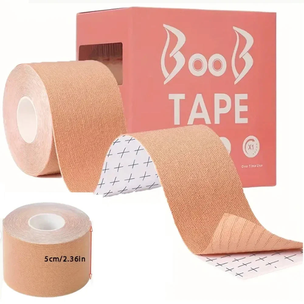 Elastic Breast Lifting Tape, Skin Tone Invisible, Breathable, Traceless, Anti Sagging, Gathered Milk-Perfect for Strapless