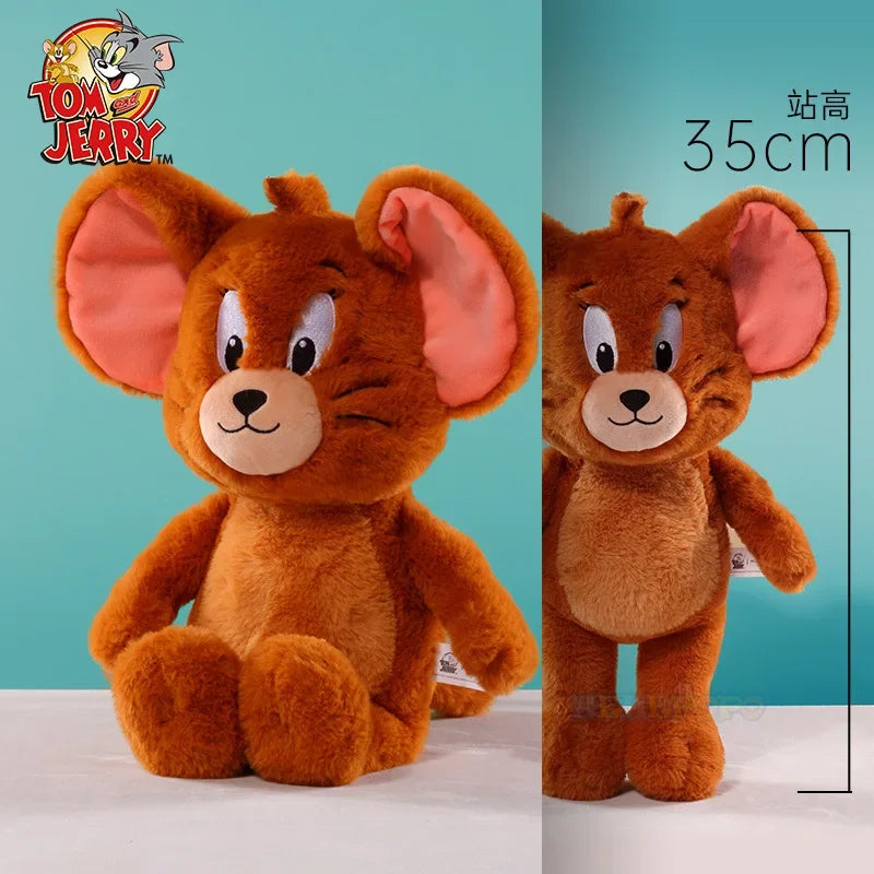 Original 25-45cm Kawaii Deluxe Tom and Jerry Peluches Doll Long Fur Soft Cartoon Stuffed Animal Toy Plush Toys