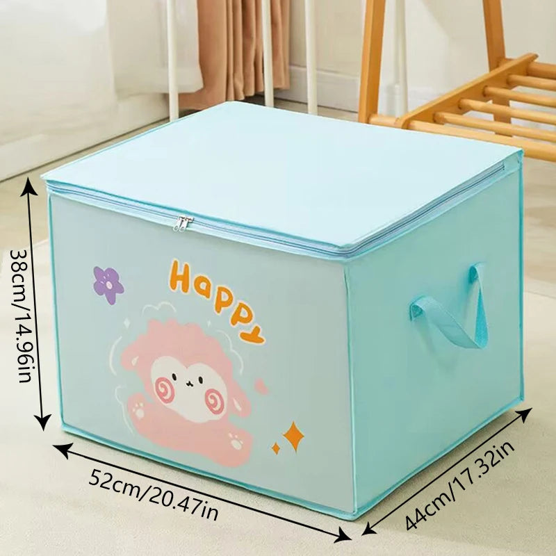 Cube Folding Toys Storage Box Kids Toys Organizer Box Felt Cloth Fabric Storage Basket For Cartoon Animal Nursery Toy Bins Home