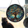 Hand-Painted Acrylic Wall Decor | Round Porch Holiday Decoration, Window Hanging Sign, Seasonal Ornament