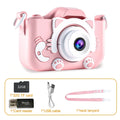 Kids Camera Toys Mini Camera Kids Digital Camera With Video Cartoon Soft Silicone Cover 32GB SD Card For Boy Girl Christmas Gift