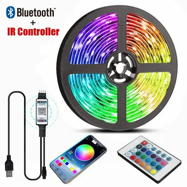 USB LED Strip Lights APP Control Color Changing 5050 RGB Led Light Flexible Lamp Tape for Room Decoration TV Backlight Diode