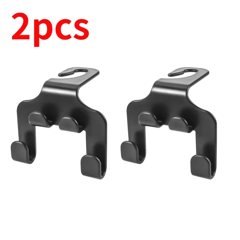 Multifunctional Car Seat Back Hook 1/2pcs Double Head Phone Hanger Headrest Hanging Bag Storage Hanger Car Interior Accessories