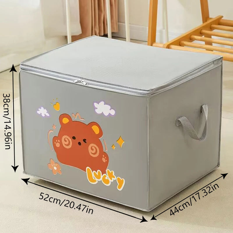 Cube Folding Toys Storage Box Kids Toys Organizer Box Felt Cloth Fabric Storage Basket For Cartoon Animal Nursery Toy Bins Home
