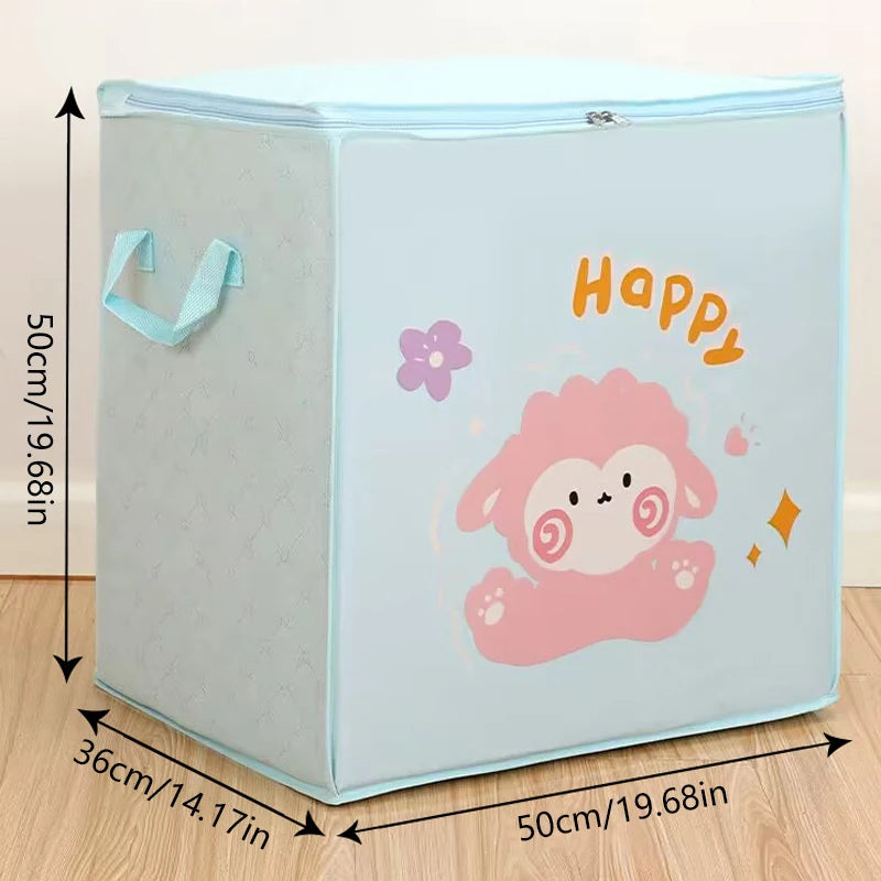 Cube Folding Toys Storage Box Kids Toys Organizer Box Felt Cloth Fabric Storage Basket For Cartoon Animal Nursery Toy Bins Home