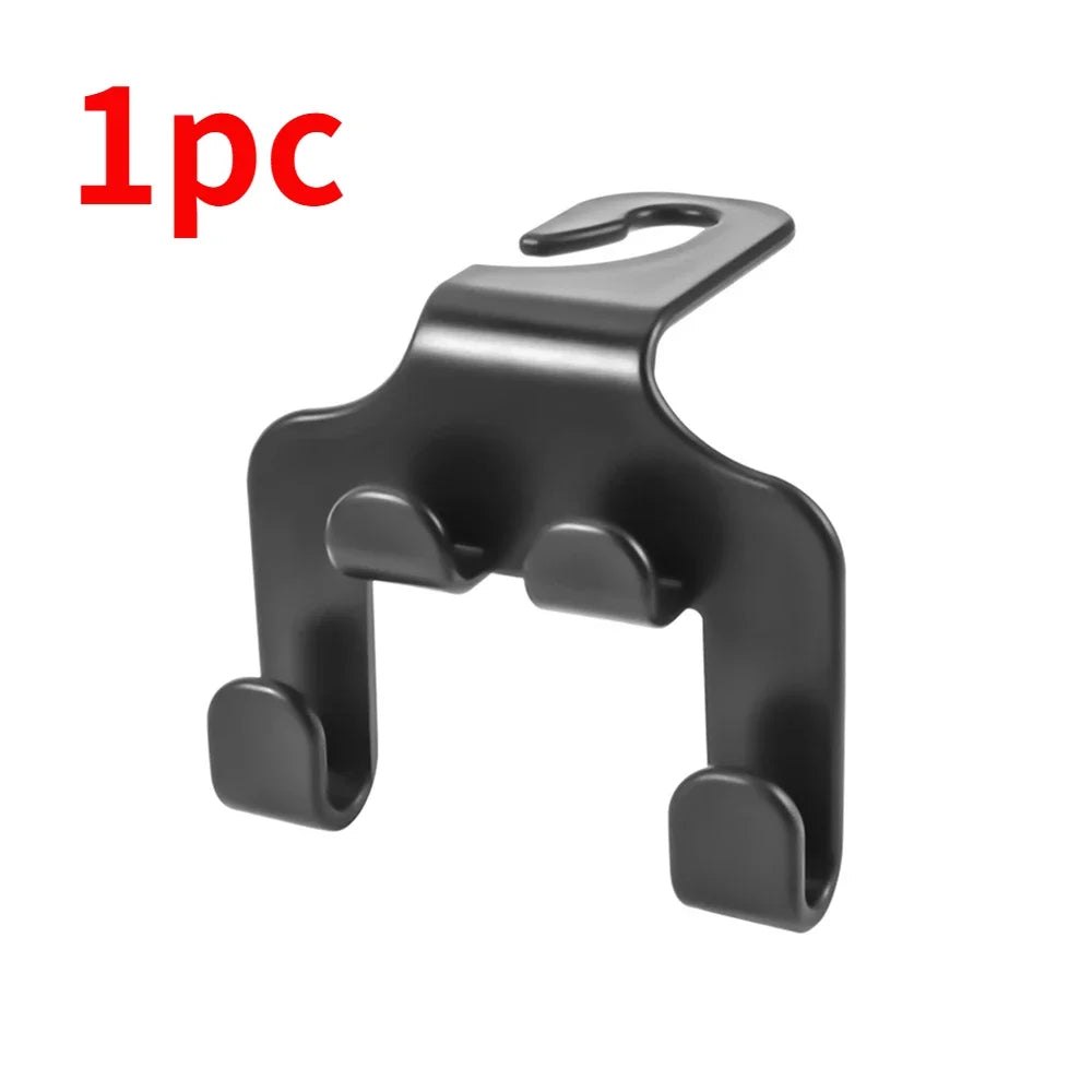 Multifunctional Car Seat Back Hook 1/2pcs Double Head Phone Hanger Headrest Hanging Bag Storage Hanger Car Interior Accessories