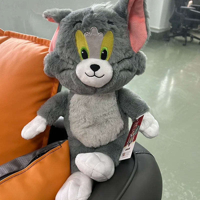 Original 25-45cm Kawaii Deluxe Tom and Jerry Peluches Doll Long Fur Soft Cartoon Stuffed Animal Toy Plush Toys