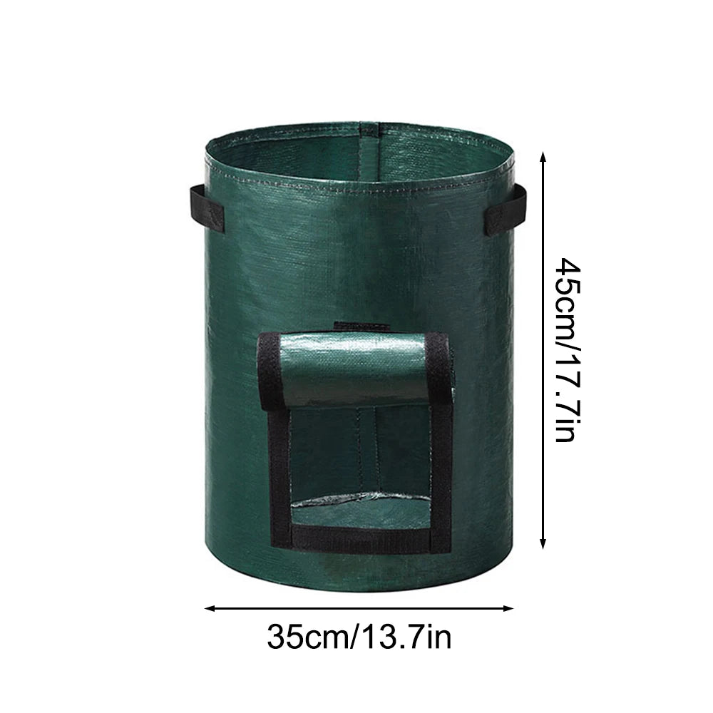 Potato Planting Bags, Round Dark Green Breathable Plant Horticultural Seedling Bags, Vegetable Planting Buckets, Meizhi Bags