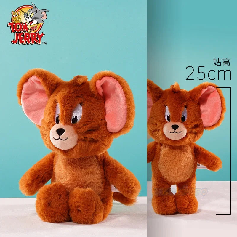 Original 25-45cm Kawaii Deluxe Tom and Jerry Peluches Doll Long Fur Soft Cartoon Stuffed Animal Toy Plush Toys