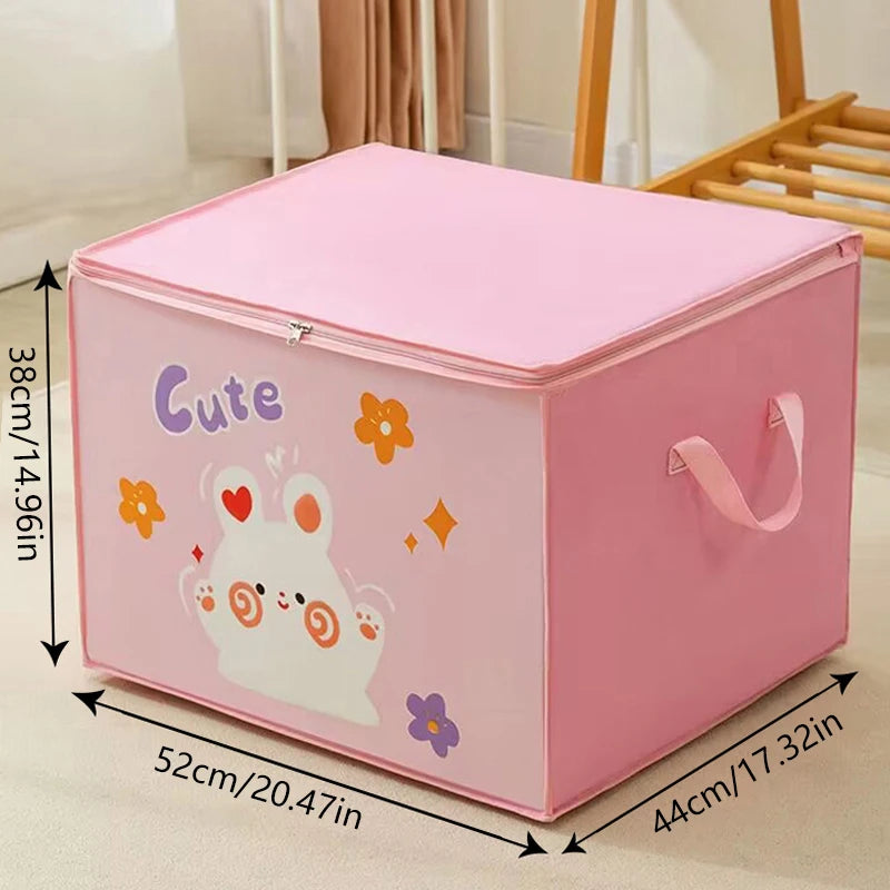 Cube Folding Toys Storage Box Kids Toys Organizer Box Felt Cloth Fabric Storage Basket For Cartoon Animal Nursery Toy Bins Home