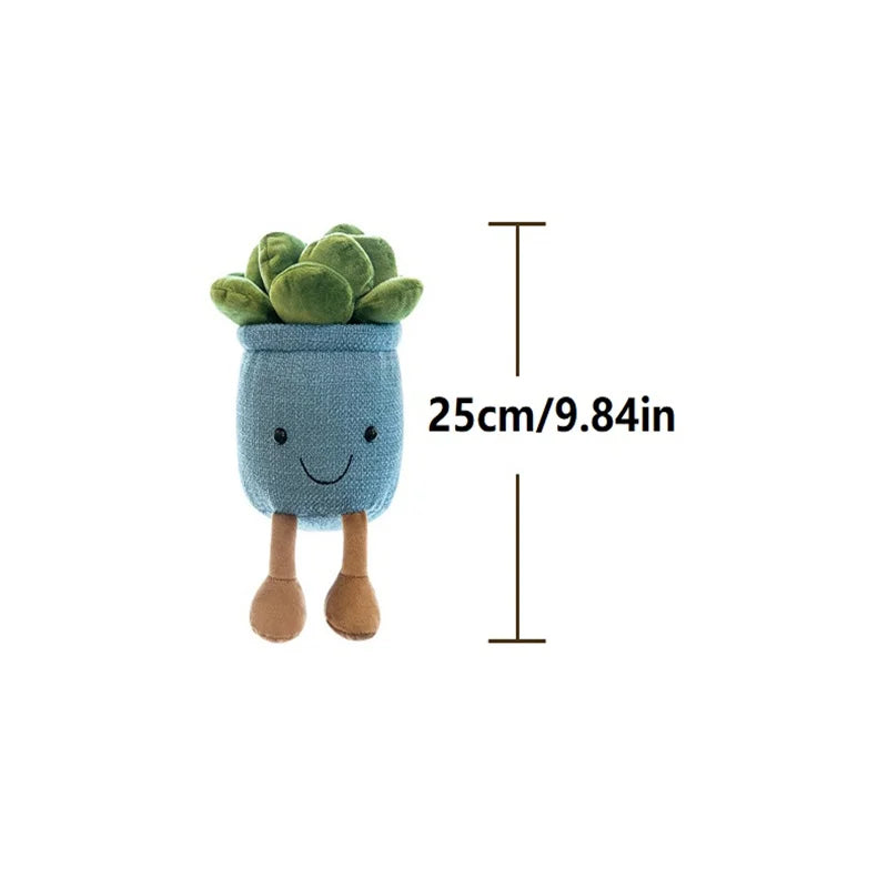 Lifelike Tulip Succulent Plants Plush Stuffed Toys Vrious Potted Flower Cactus Bookshelf Home Living Room Decor For Girl Gift