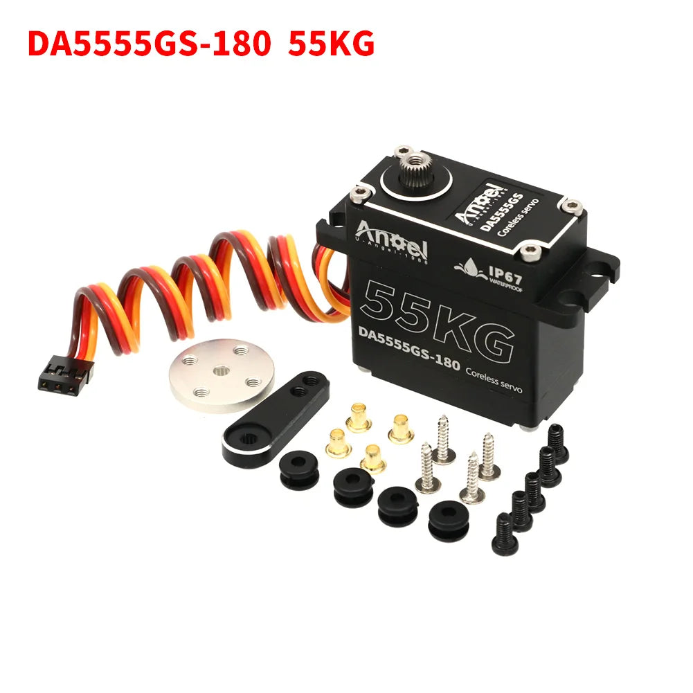 UAngel Waterproof Servo 35KG 45KG 55KG Aluminum Case Digital Metal Gear HV Coreless Servo for 1/8 1/10 RC Car Truck Crawler Boat