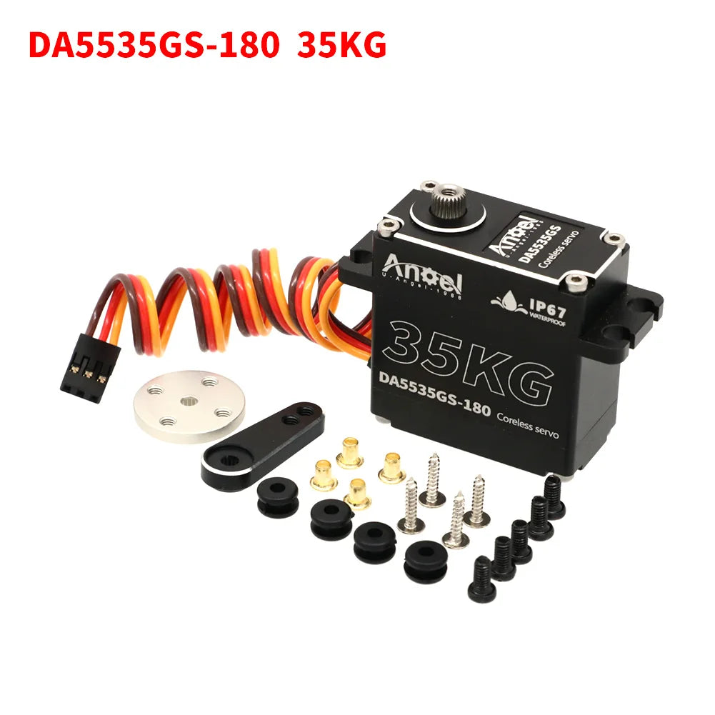 UAngel Waterproof Servo 35KG 45KG 55KG Aluminum Case Digital Metal Gear HV Coreless Servo for 1/8 1/10 RC Car Truck Crawler Boat