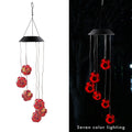 Solar Laser Wind Chime Lights Solar Powered Disco Ball Lamp Landscape Courtyard Lights Waterproof Outdoor Decorative Lamp